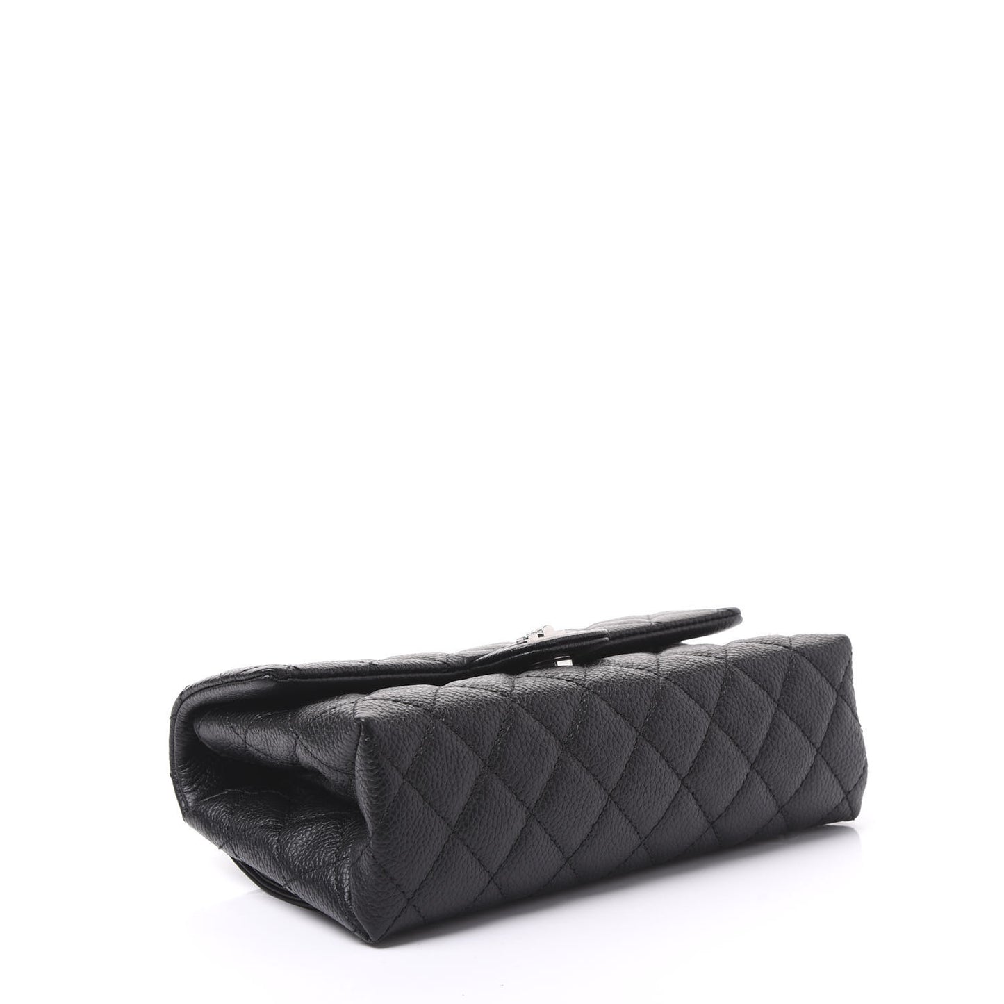 Grained Calfskin Quilted 2.55 Reissue Flap Belt Bag Clutch Black