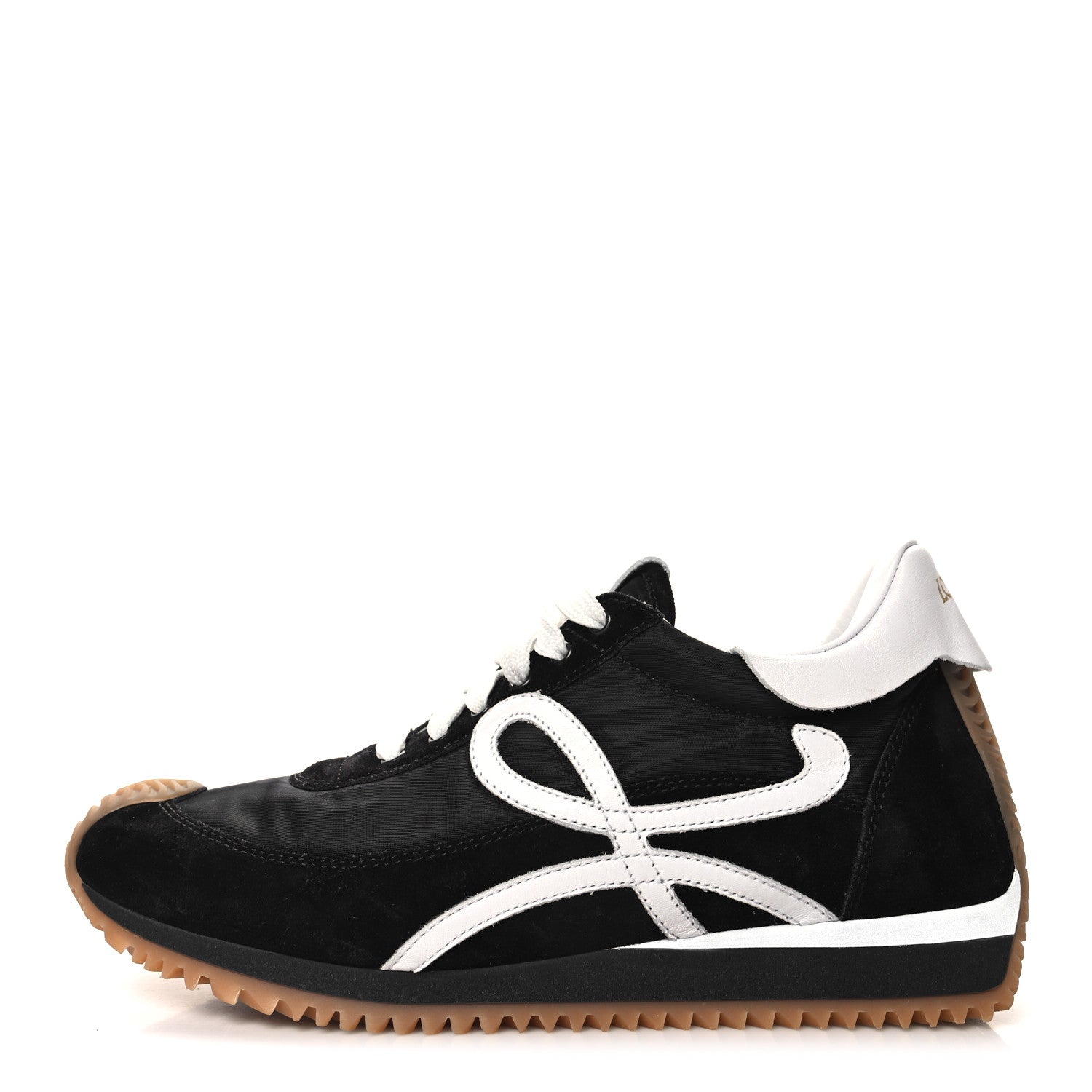 Loewe Nylon Suede Flow Runners Sneakers 38 Black 1 of 9