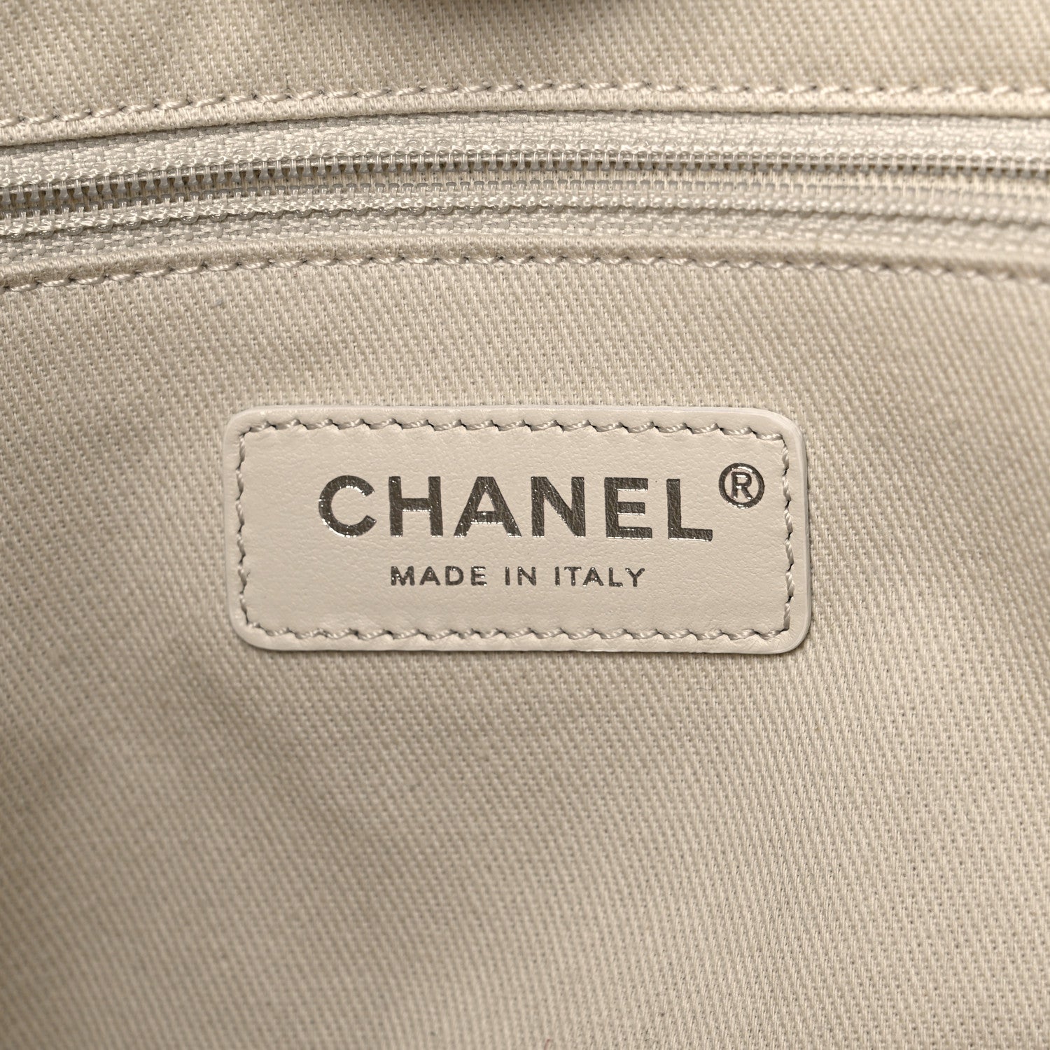 Chanel Mixed Fibers Small Deauville Tote Light Grey 2 of 14