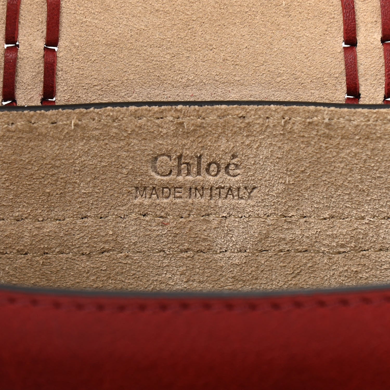 Chloe Calfskin Braided Mini Hudson Shoulder Bag Sienna Red 6 of 12