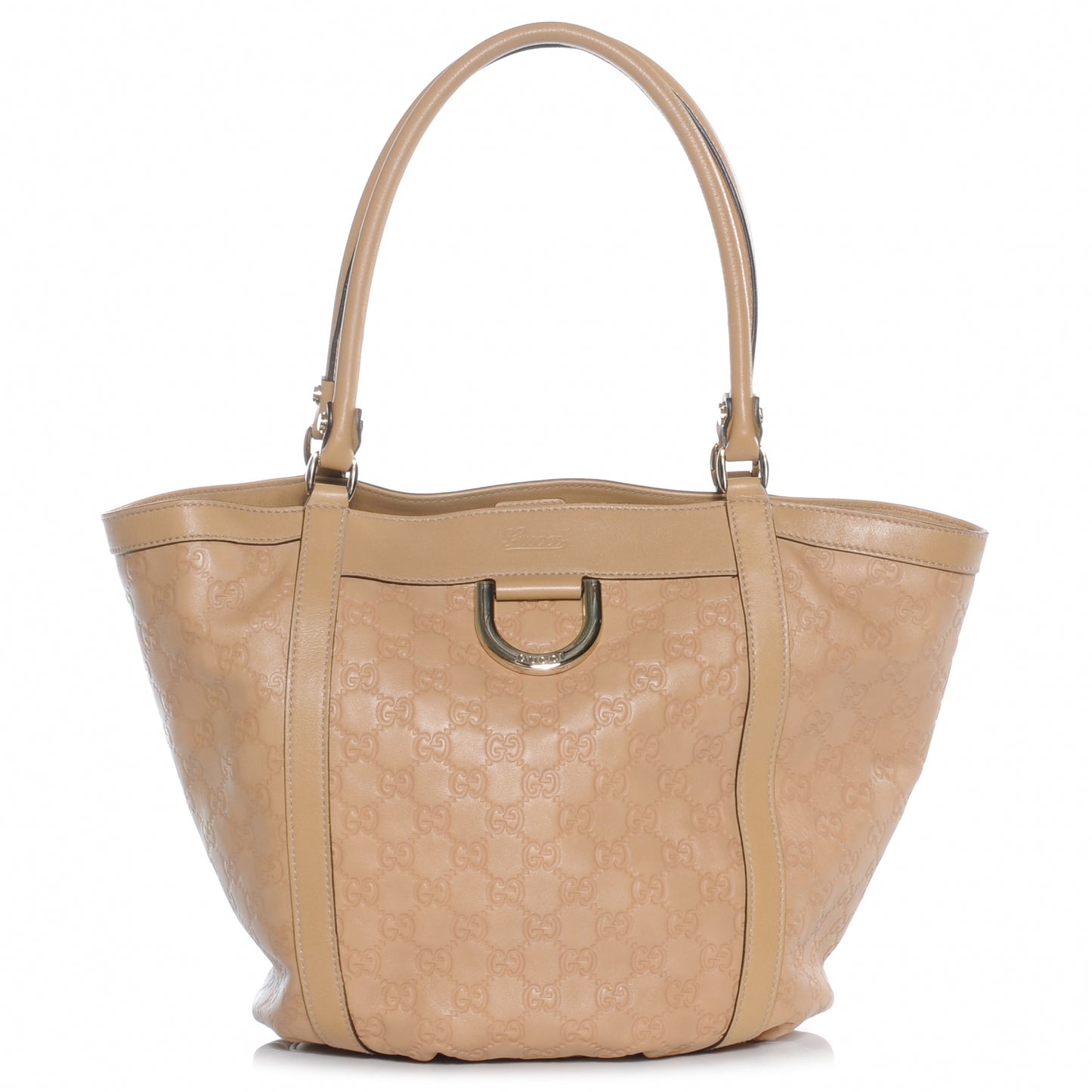 Guccissima D Gold Medium Tote Tan