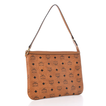 MCM Visetos Medium Stark Wristlet Pouch Cognac 3 of 8