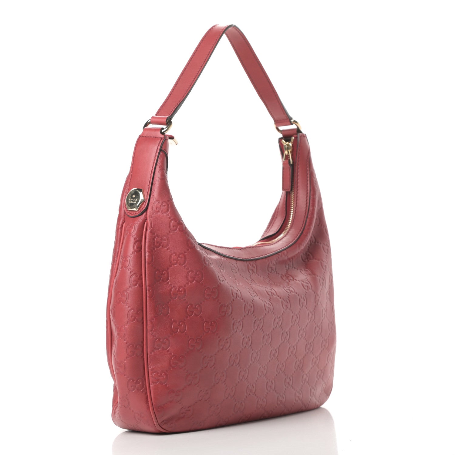 Gucci Guccissima Small Charmy Hobo Red 3 of 12