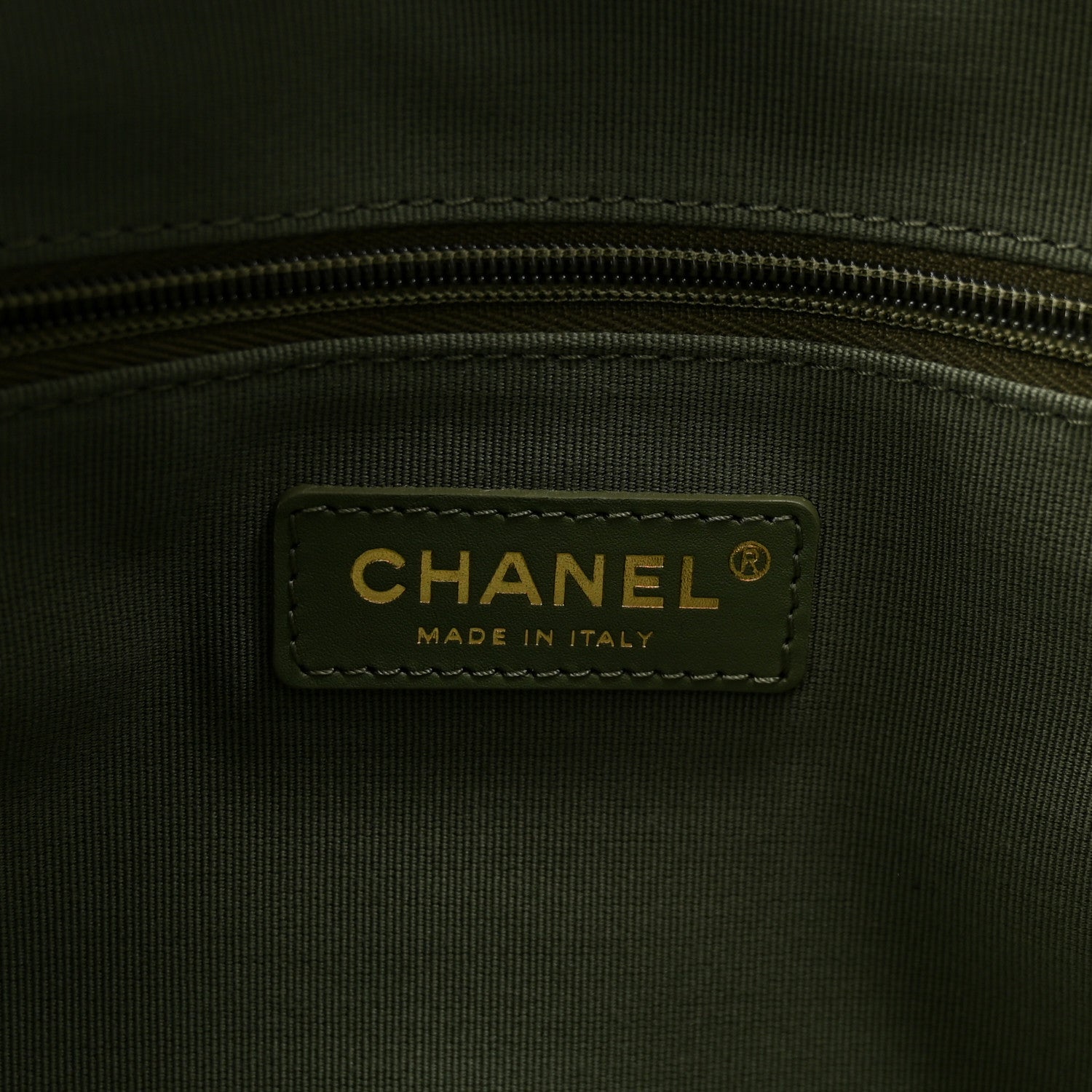 Chanel Calfskin Quilted Small Coco Base Shopping Bag Khaki 6 of 10