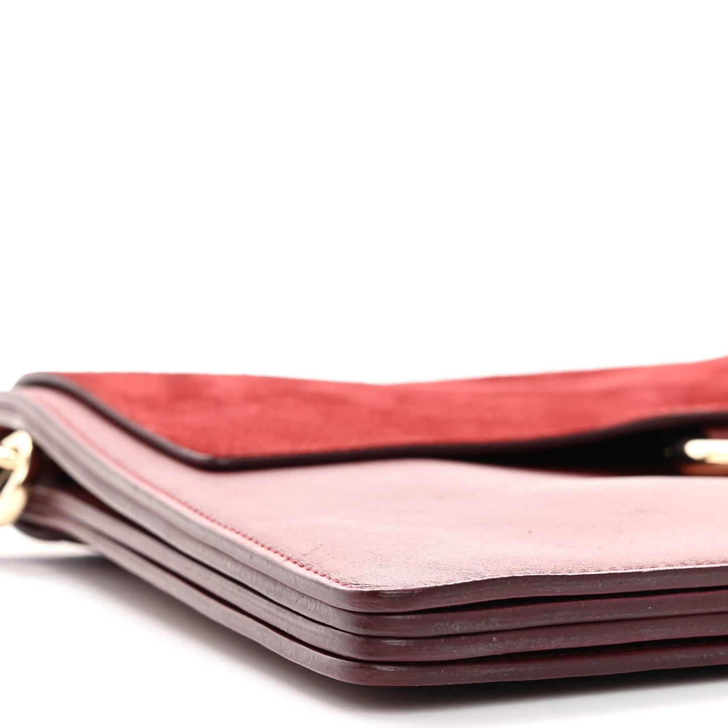 Calfskin Suede Medium Faye Shoulder Bag Plum Purple