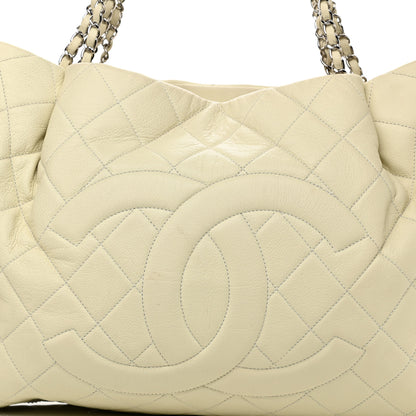 Chanel Caviar Quilted Expandable Zip Shoulder Bag White 8 of 16