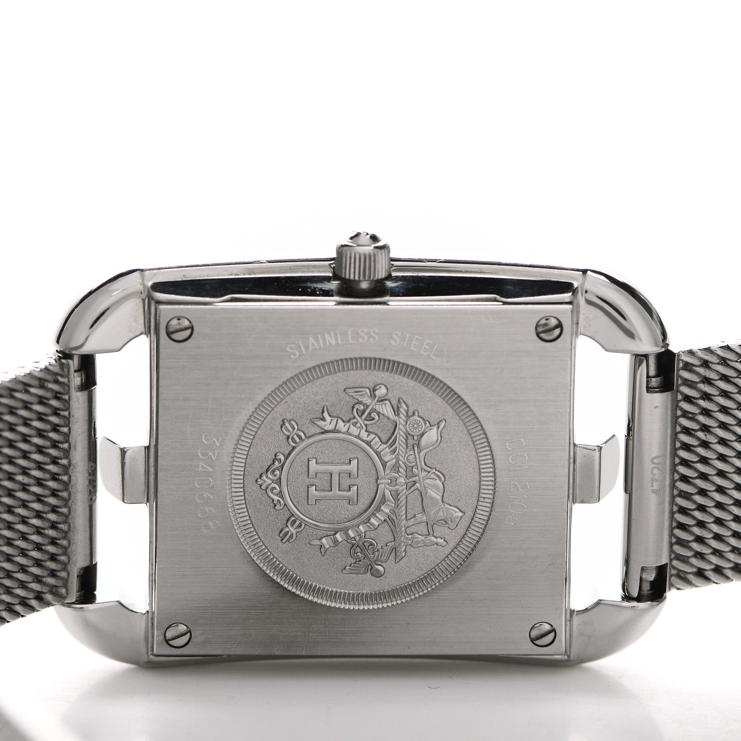 Hermes Stainless Steel 23mm Cape Cod Double Tour Quartz Watch Silver 4 of 5