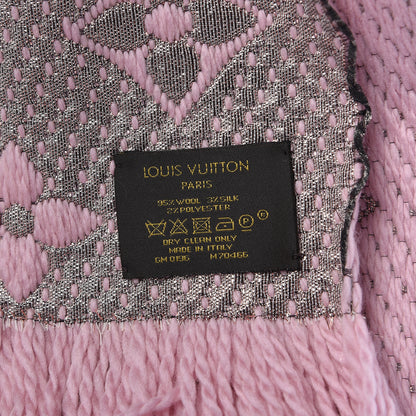 Louis Vuitton Wool Silk Logomania Shine Scarf Pink 4 of 4