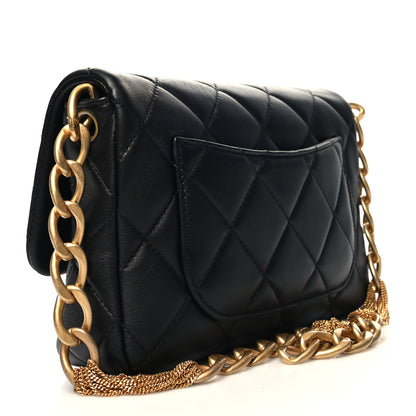 Chanel Lambskin Quilted Chain Flap Black 3 of 10