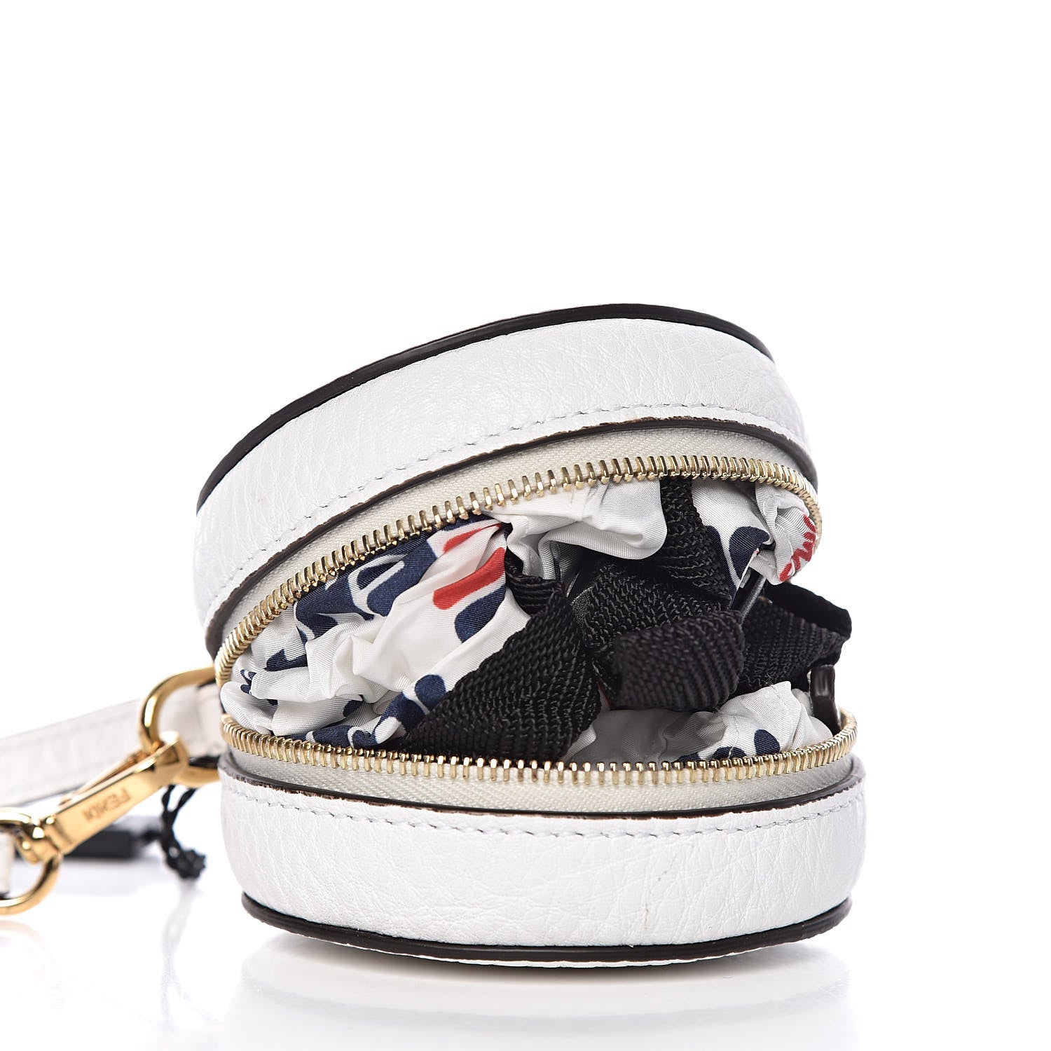 Fendi X FILA Calfskin Mania Backpack Help Bag Charm White Blueberry Multicolor 10 of 15