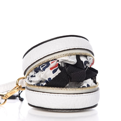 Fendi X FILA Calfskin Mania Backpack Help Bag Charm White Blueberry Multicolor 10 of 15