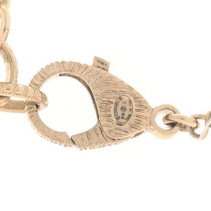 Chanel Crystal Baguette Pearl CC Cross Pendant Necklace Gold 4 of 4