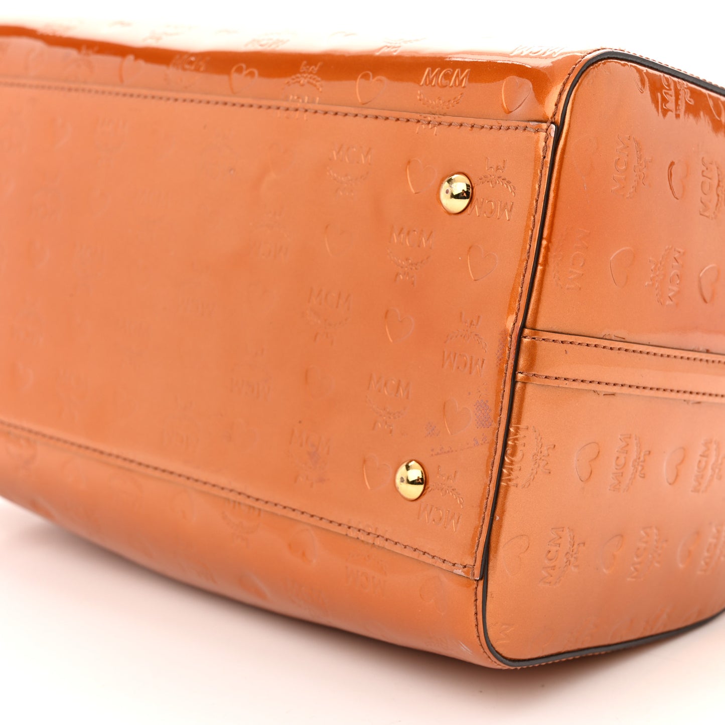 Patent Monogram Boston Bag Bronze
