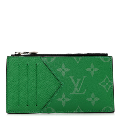 Louis Vuitton Taigarama Coin Card Holder Cactus Green 1 of 6