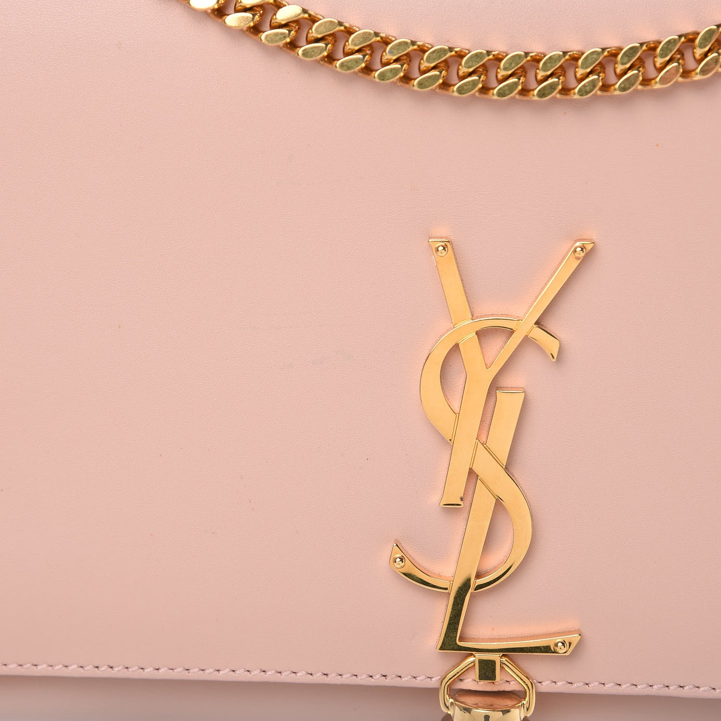 Smooth Calfskin Medium Classic Monogram Kate Tassel Satchel Pink