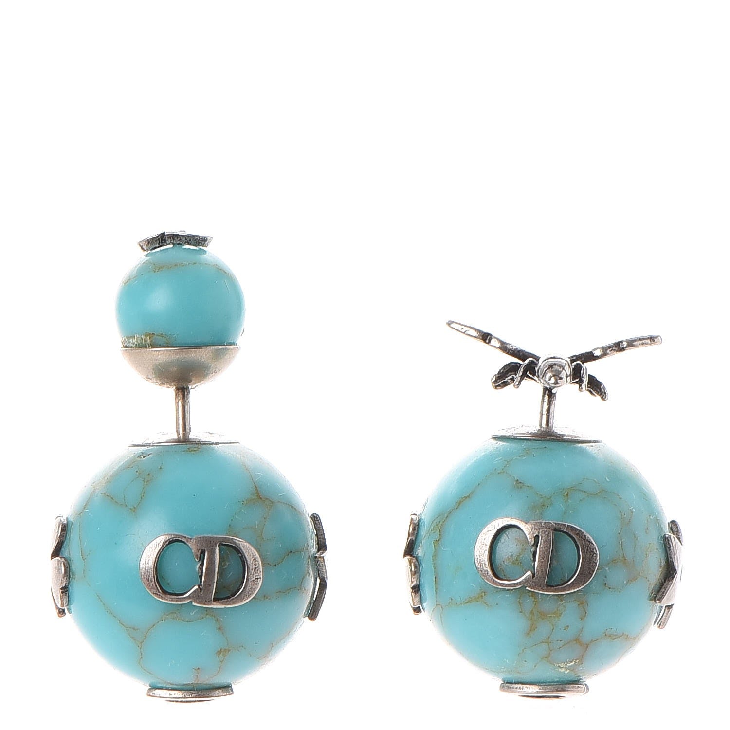 Christian Dior Mise En Dior Tribal Earrings Turquoise 1 of 6