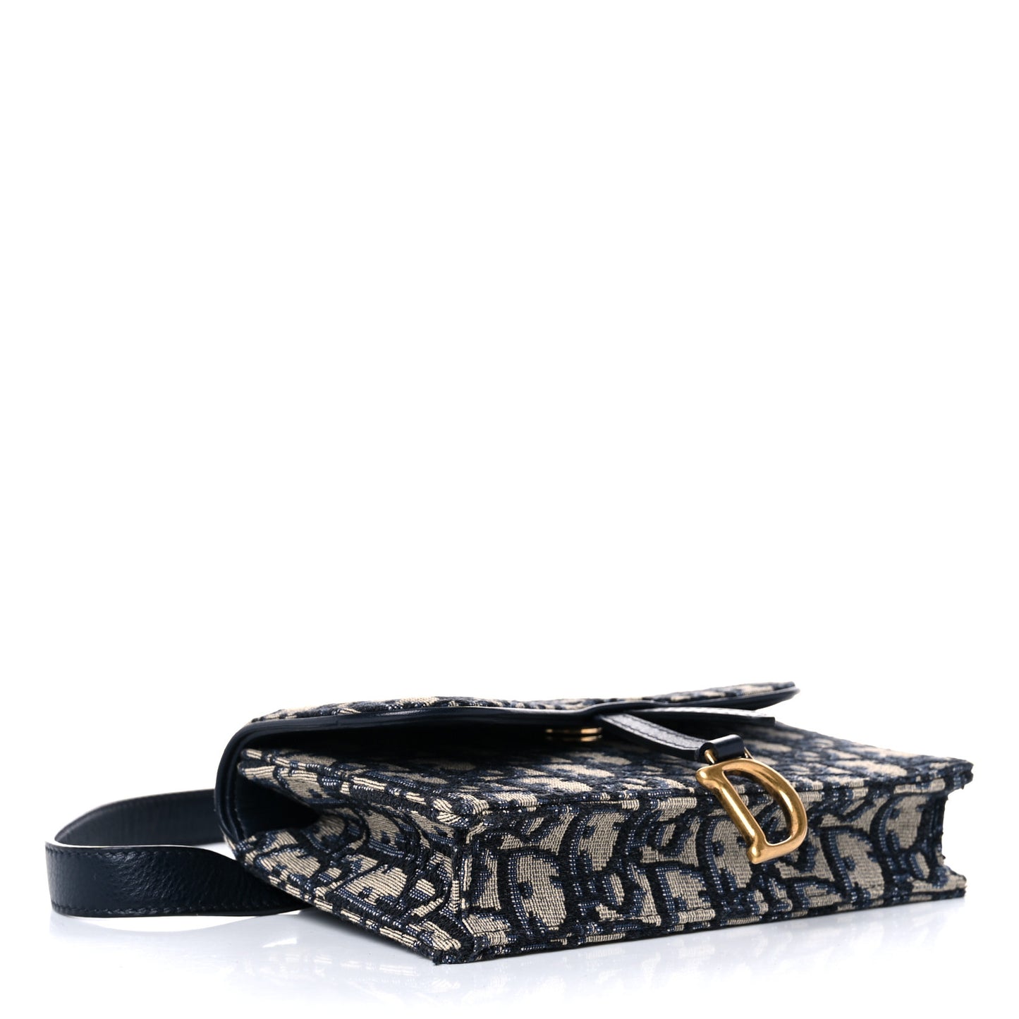 Oblique Saddle Belt Bag Blue