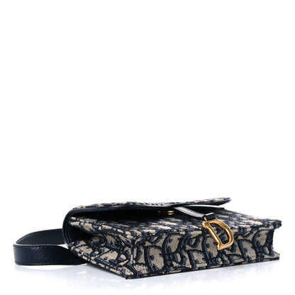 Christian Dior Oblique Saddle Belt Bag Blue 4 of 17