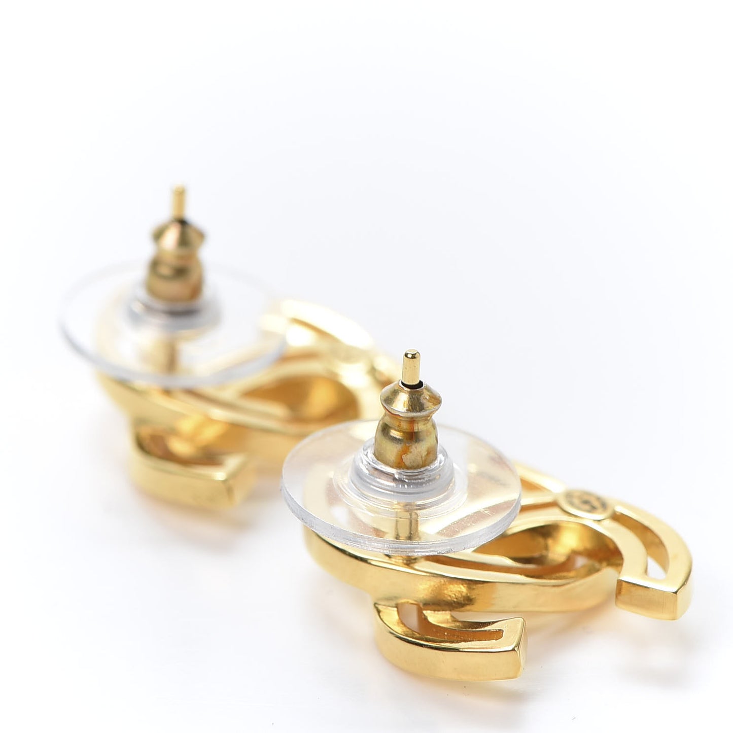 Metal Obazine CC Earrings Gold