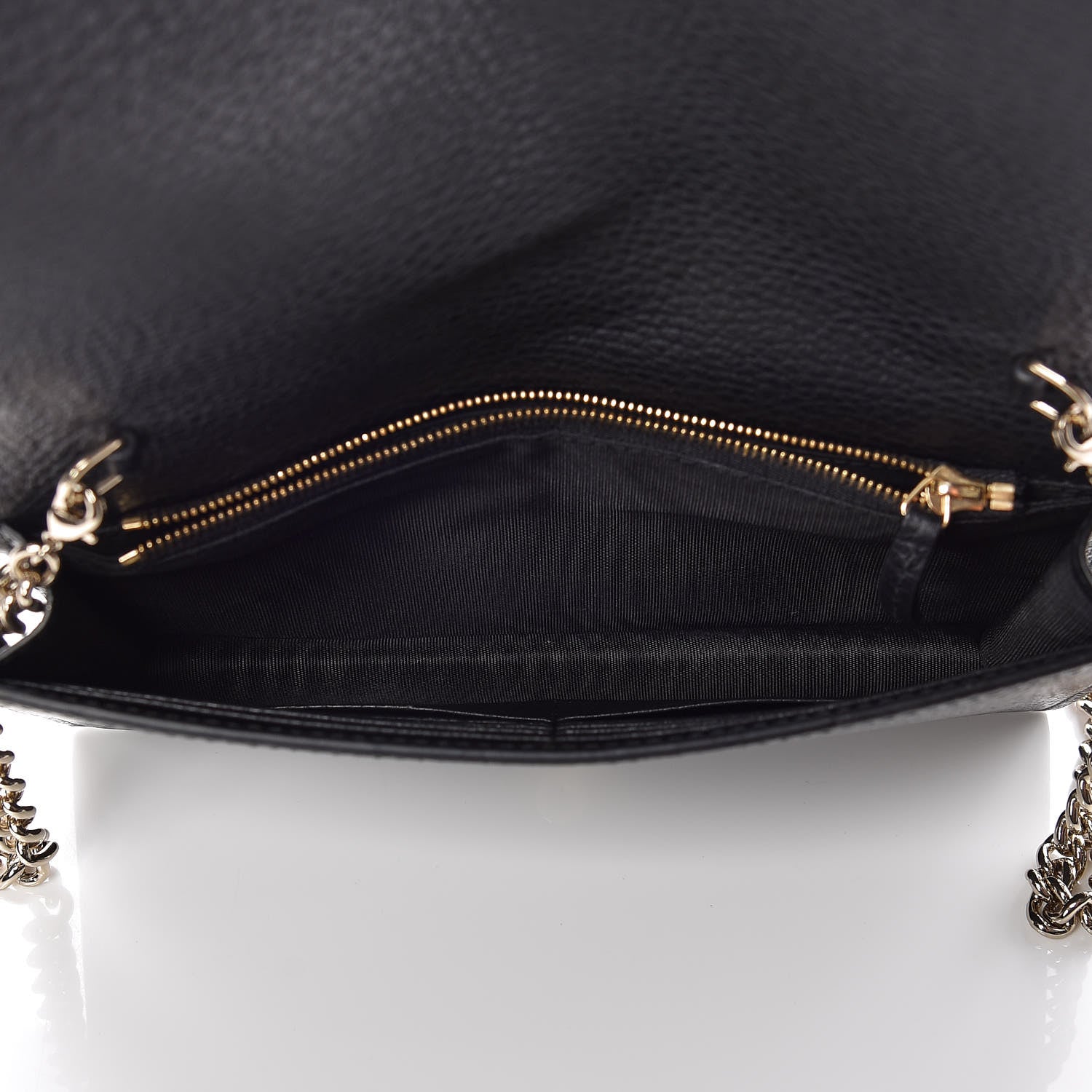 Gucci Dollar Calfskin Medium Betty Chain Wallet Black 7 of 10