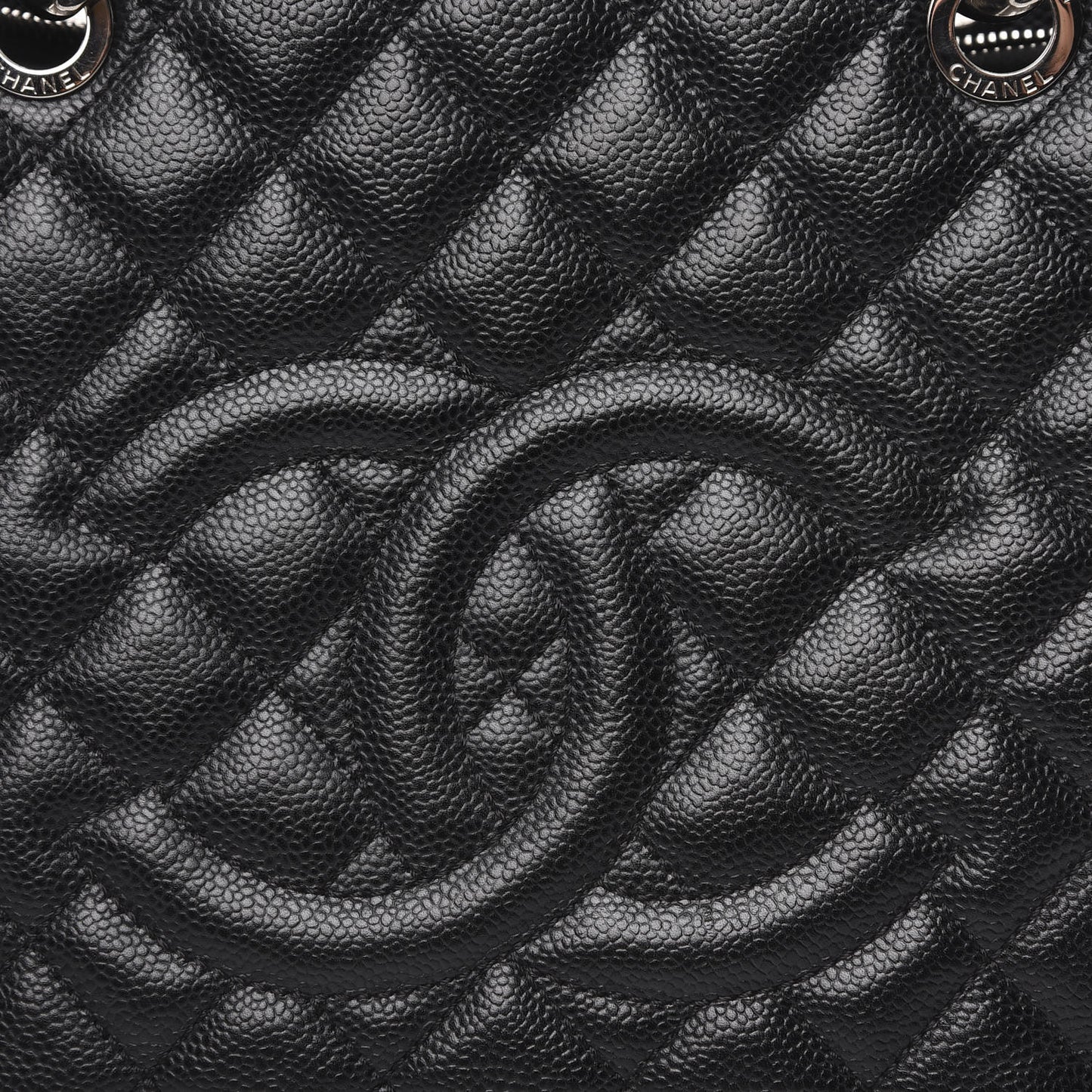 Caviar Quilted Grand Shopping Tote GST Black