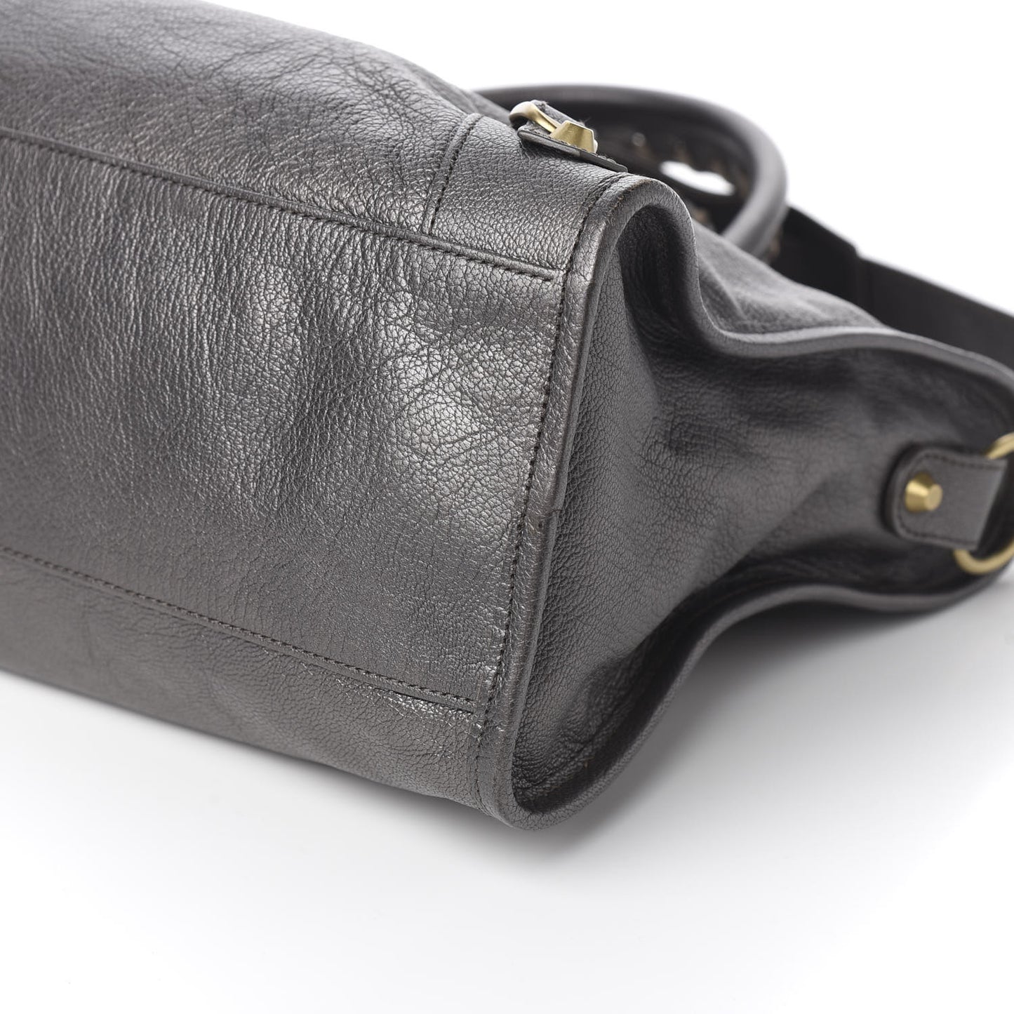 Pearlescent Goatskin Classic Gold Hardware City Bronze