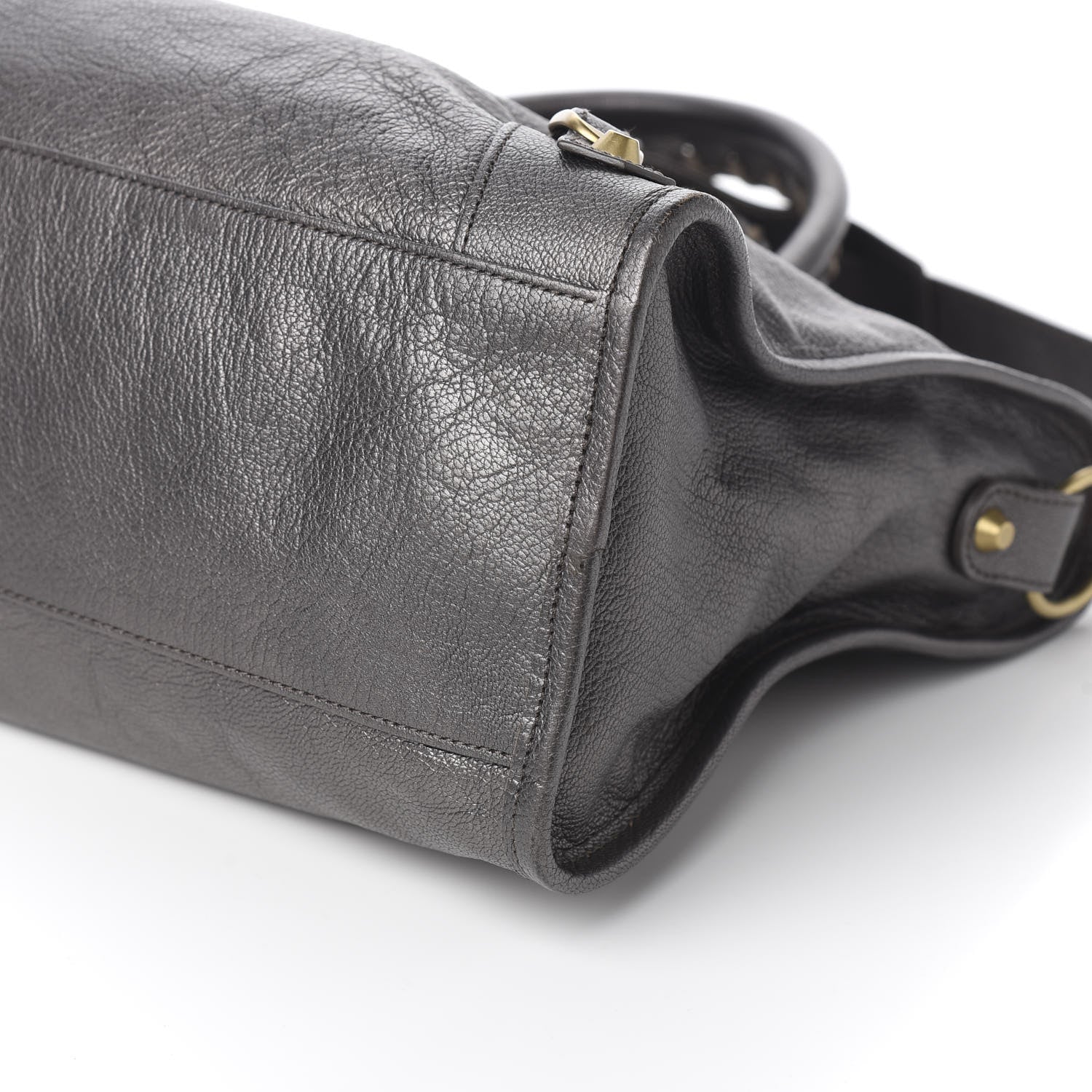 Balenciaga Pearlescent Goatskin Classic Gold Hardware City Bronze 8 of 9