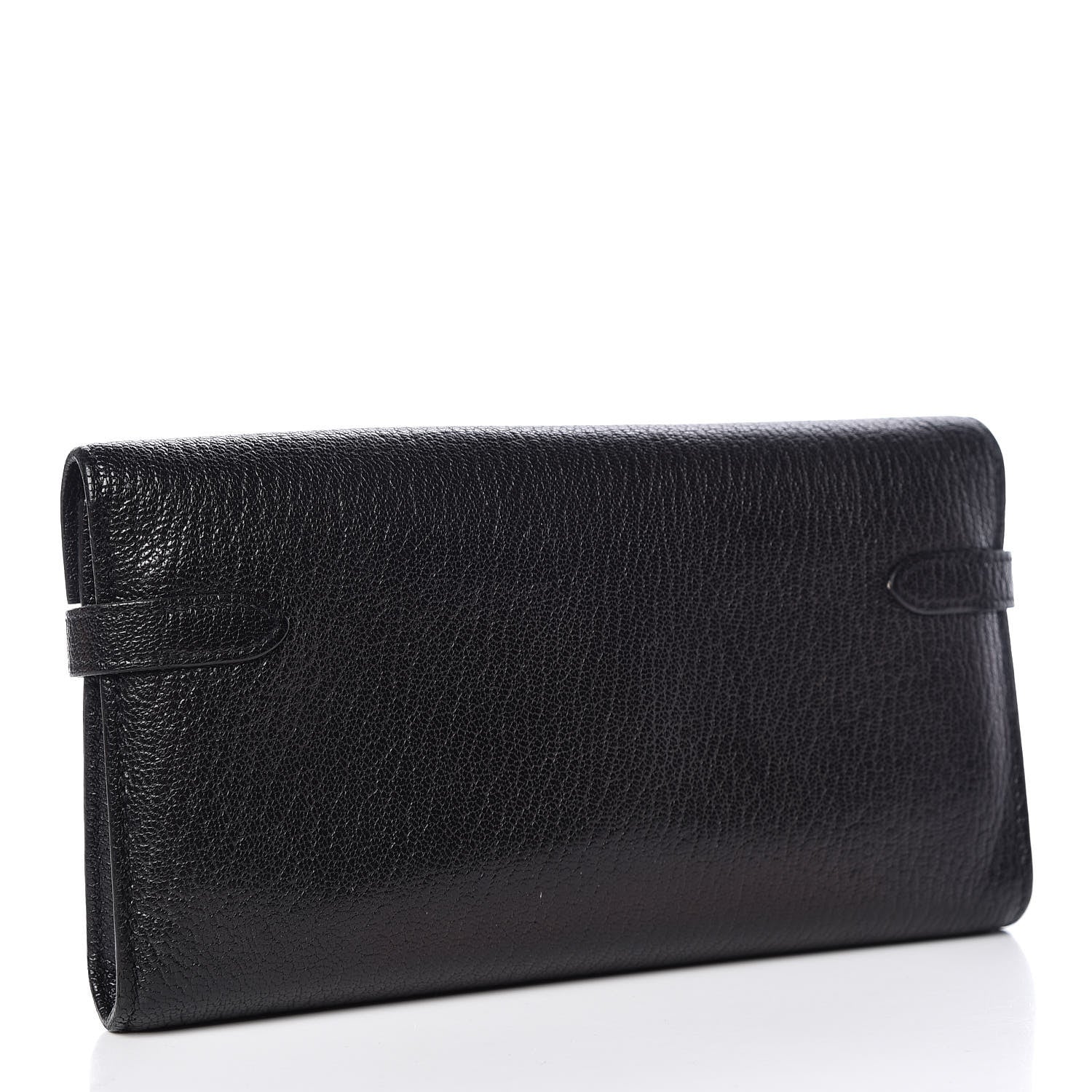 Hermes Chevre Mysore Kelly Longue Wallet Black 3 of 12