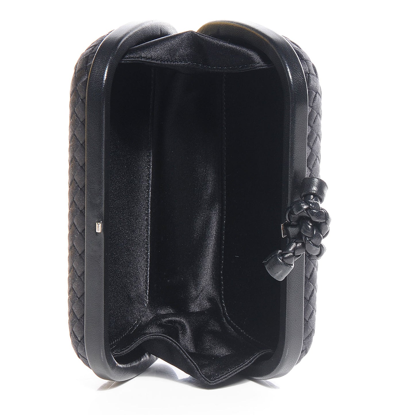 Satin Knot Clutch Nero Black