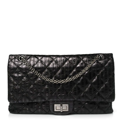 Chanel Metallic Calfskin Striped 2.55 Reissue 227 Flap Black 1 of 10