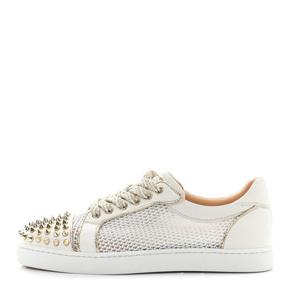 Christian Louboutin Nappa Spikes Womens Vieira Flat Sneakers 39.5 Gold 1 of 14