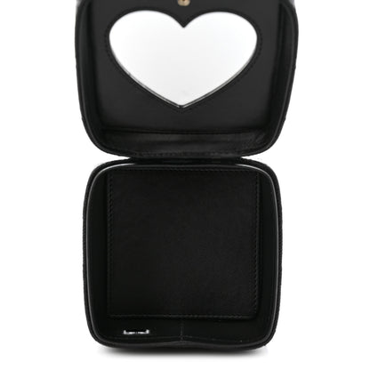 Chanel Caviar Quilted Mini Vanity Wrist Case With Chain Black 5 of 9