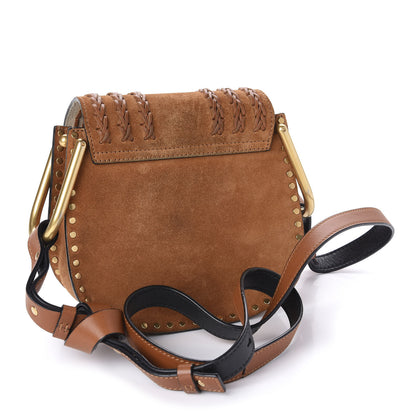 Chloe Suede Calfskin Braided Mini Hudson Shoulder Bag Caramel 3 of 10