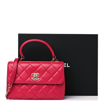 Chanel Lambskin Quilted Small Trendy CC Flap Dual Handle Bag Pink 13 of 13