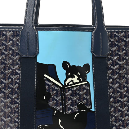 Goyard Goyardine Villette Tote Blue 8 of 10