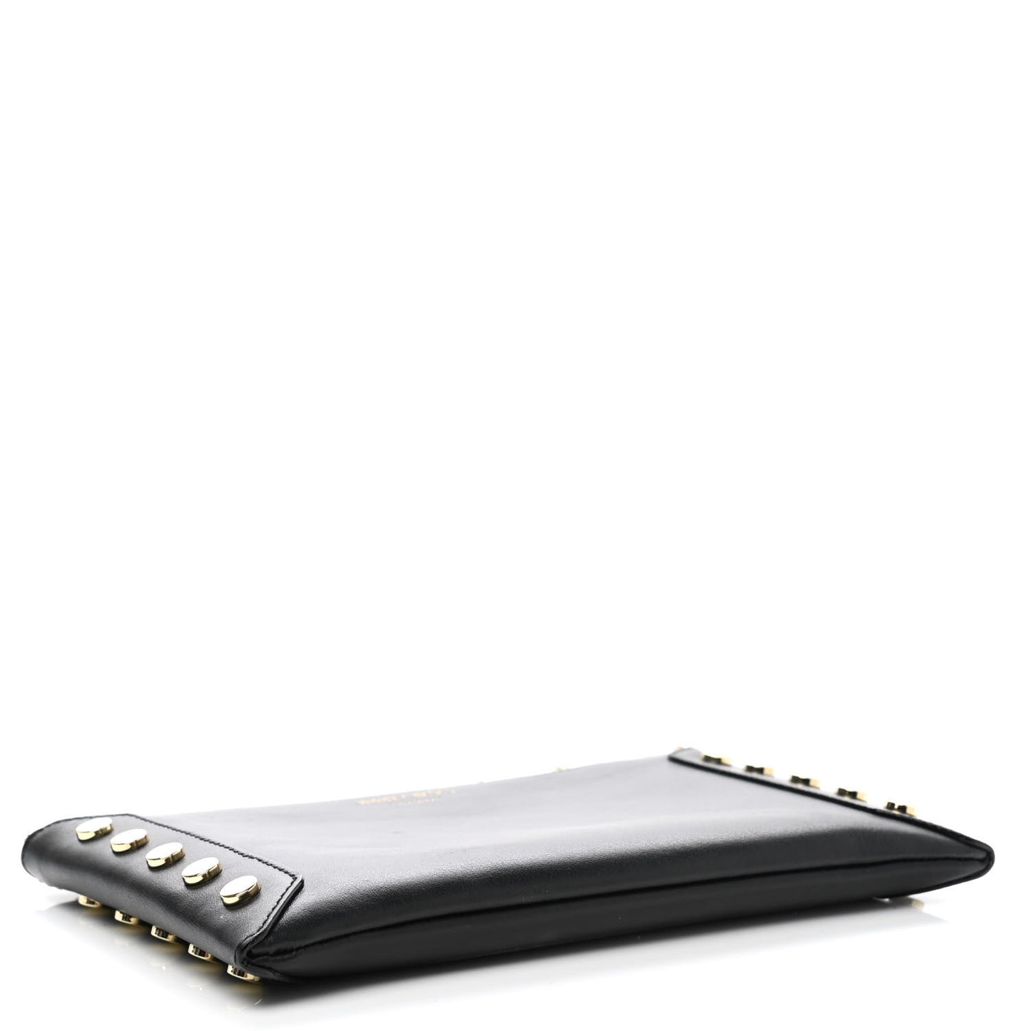 Calfskin Studded Wristlet Black