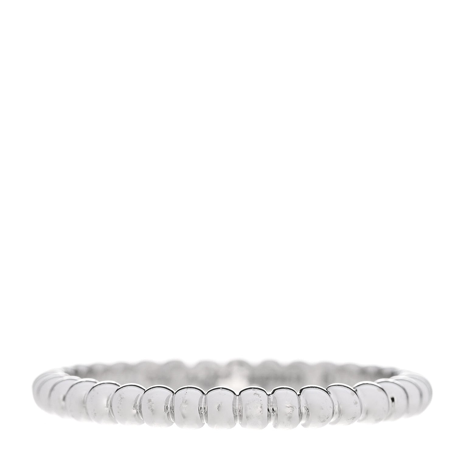 Van Cleef & Arpels 18K White Gold Small Perlee Ring 51 5.75 1 of 5