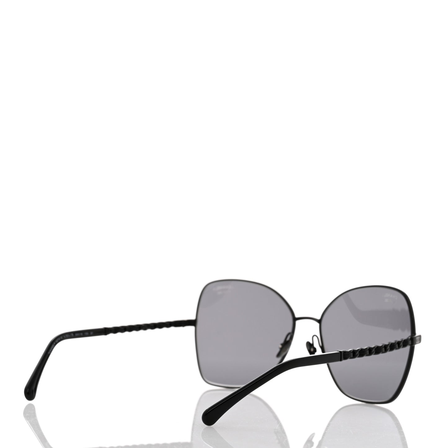 Metal Square Frame Chain Sunglasses 4274-Q Black