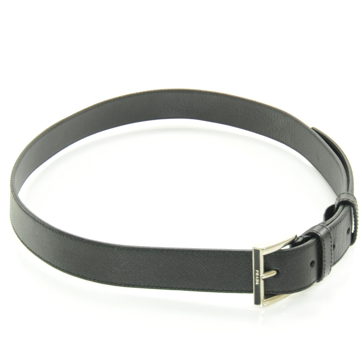 Prada Saffiano Belt 80 32 Black 3 of 7