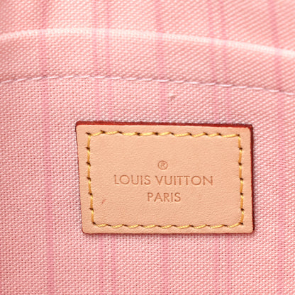Louis Vuitton Damier Azur Neverfull MM GM Pochette Rose Ballerine 6 of 7