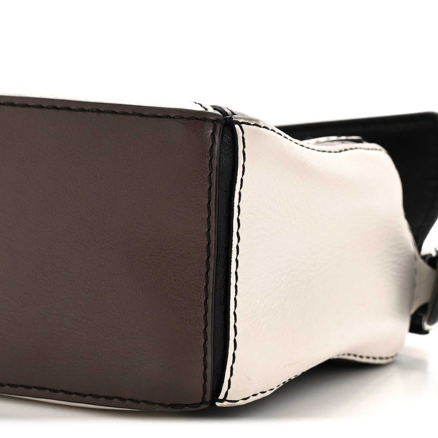 Calfskin Mini Puzzle Bag Black Taupe