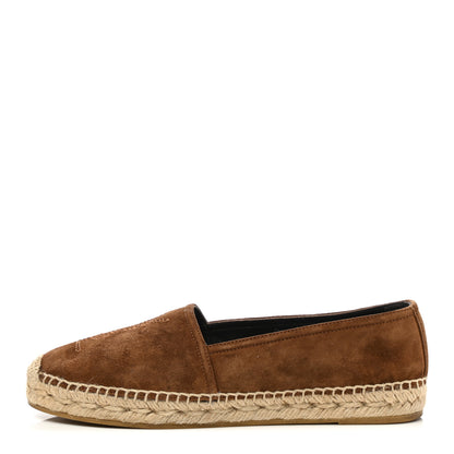 Saint Laurent Suede Monogram Espadrilles 36.5 Brown 1 of 9