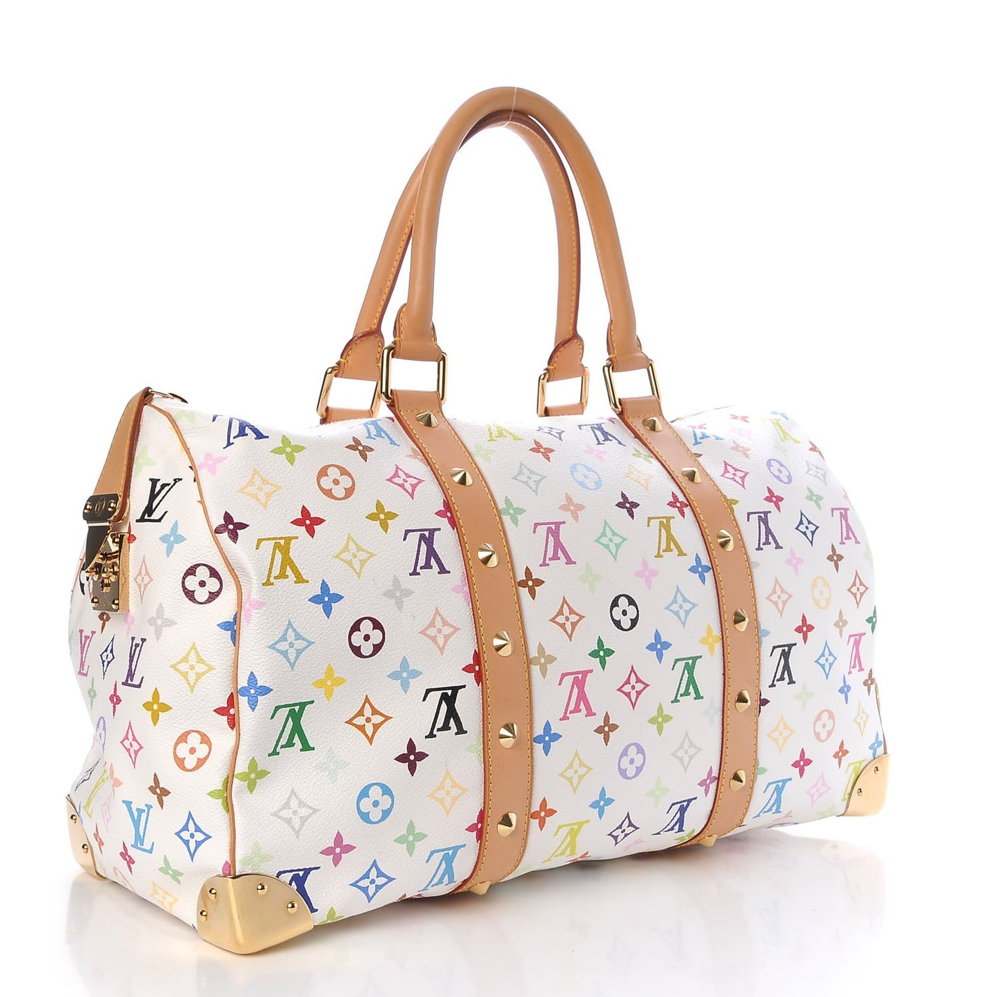 Monogram Multicolor Keepall 45 White