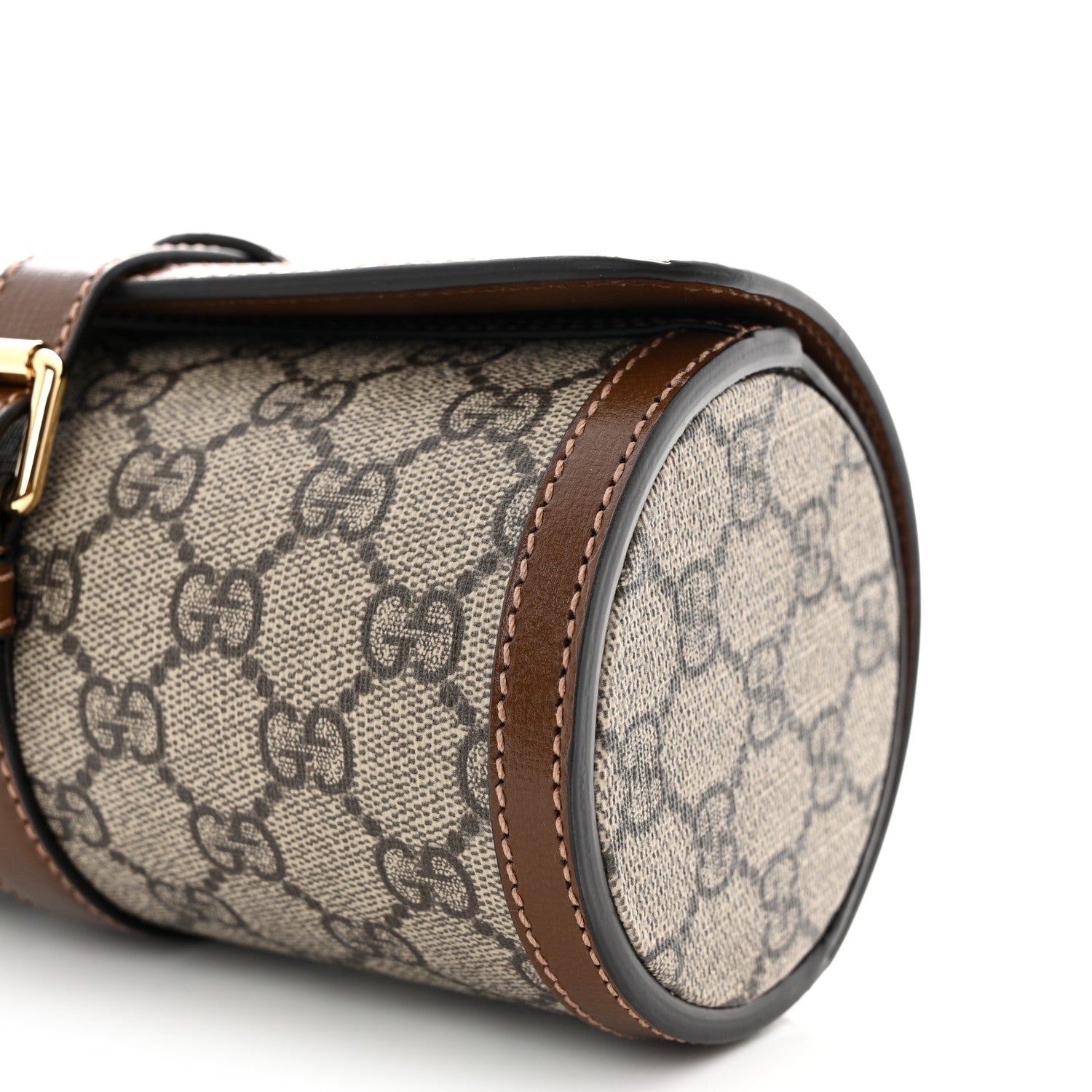 Gucci GG Supreme Monogram Calfskin Watch Travel Case Beige Ebony Brown Sugar 11 of 12