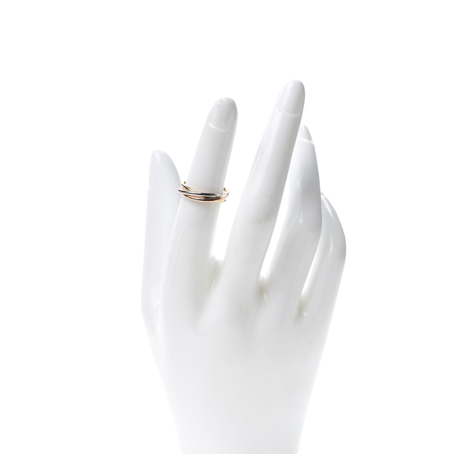 18K Pink Yellow White Gold Extra Small Trinity Ring 49 4.75
