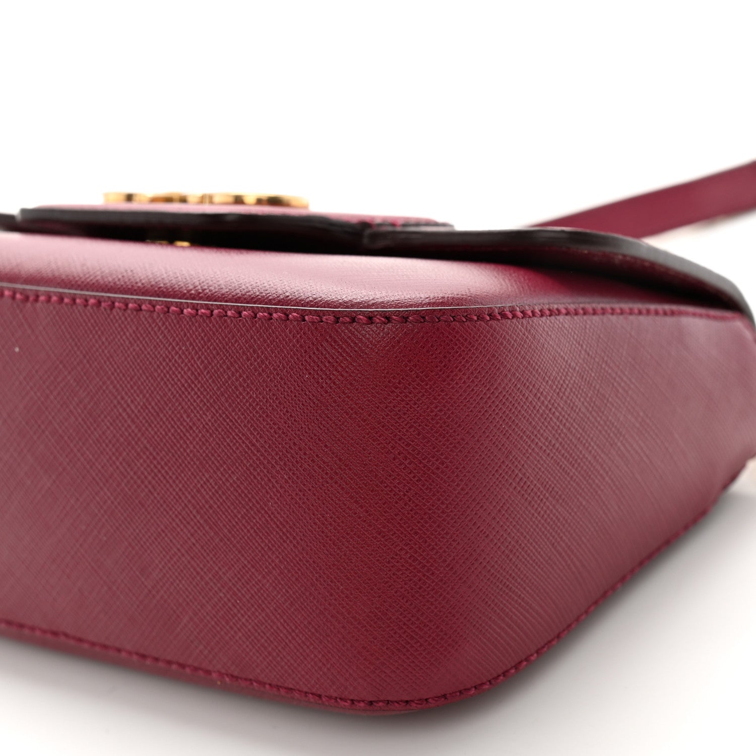 Salvatore Ferragamo Saffiano Paris Crossbody Bag Wine 10 of 11