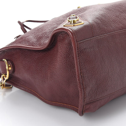 Balenciaga Chevre Gold Metallic Edge Hardware City Bordeaux 10 of 12