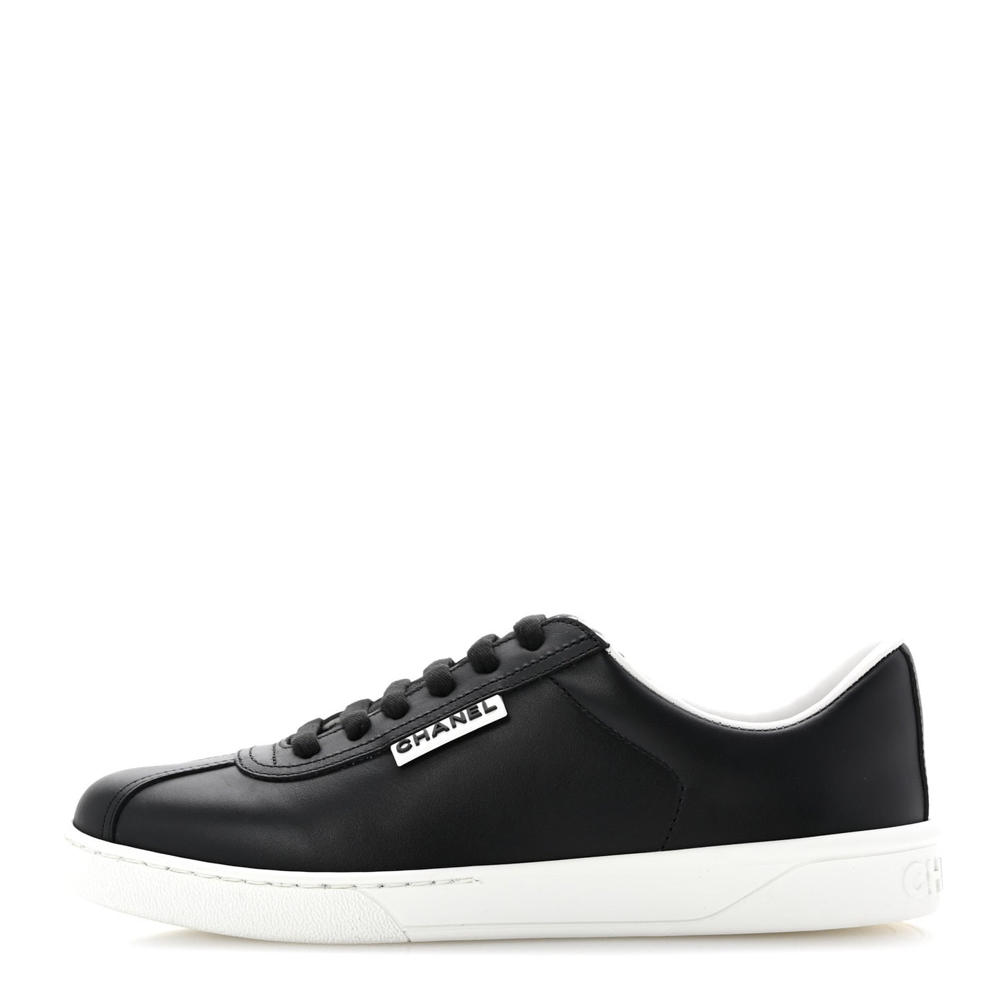 Calfskin CC Womens Sneakers 37 Black