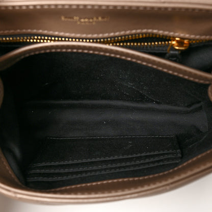 Saint Laurent Calfskin Y Quilted Monogram Toy Loulou Crossbody Bag Taupe 5 of 12