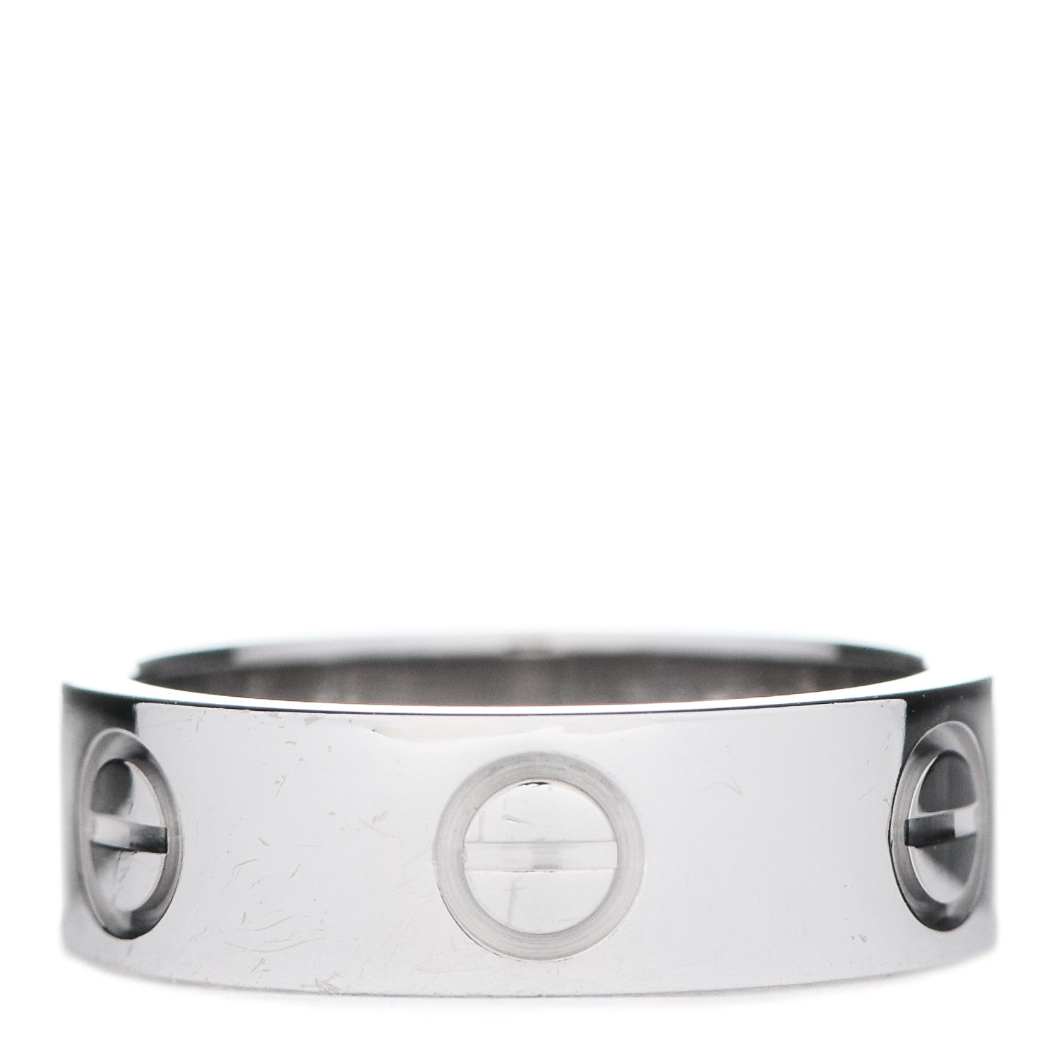 Cartier 18K White Gold 5.5mm LOVE Ring 49 4.75 1 of 5